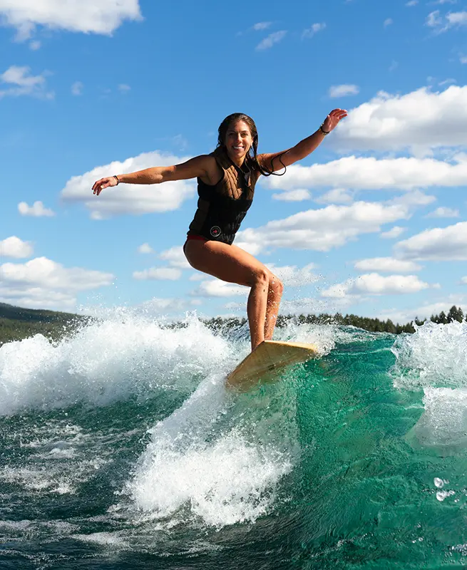 Hannah Goss Waking Surfing